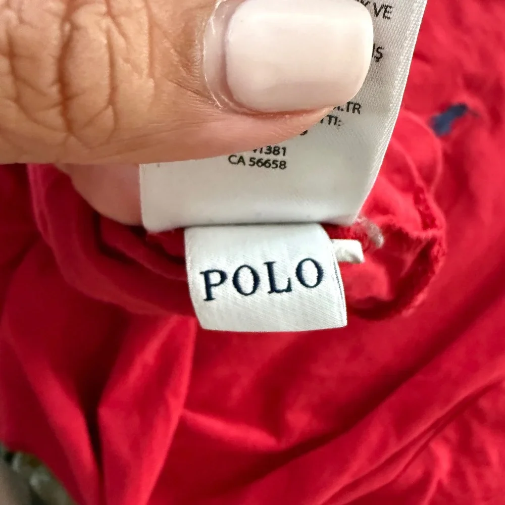 Polo Ralph Lauren Red T Shirt Mens 2XL 100% Cotton Pony Logo Crewneck Classic